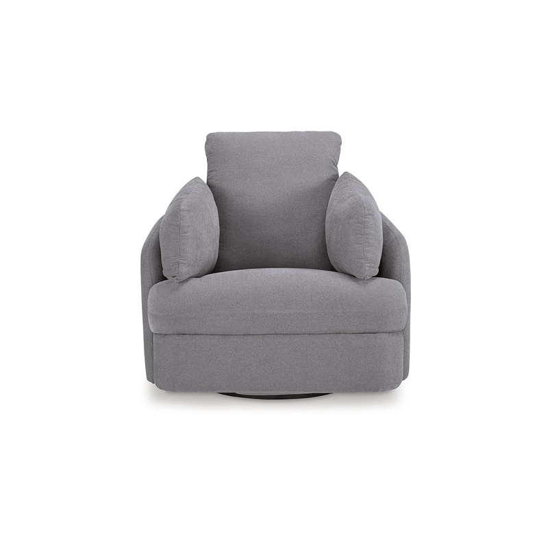 Bowery Hill Modern / Contemporary Gray Finish Swivel Glider Chair