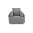 Bowery Hill Modern / Contemporary Gray Finish Swivel Glider Chair
