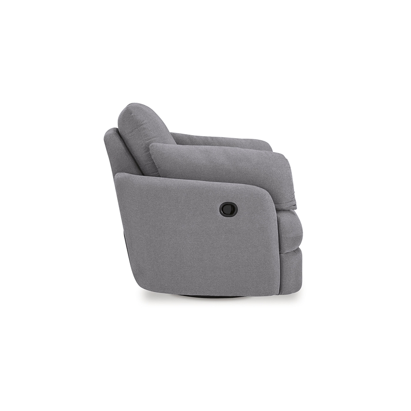 Bowery Hill Modern / Contemporary Gray Finish Swivel Glider Chair