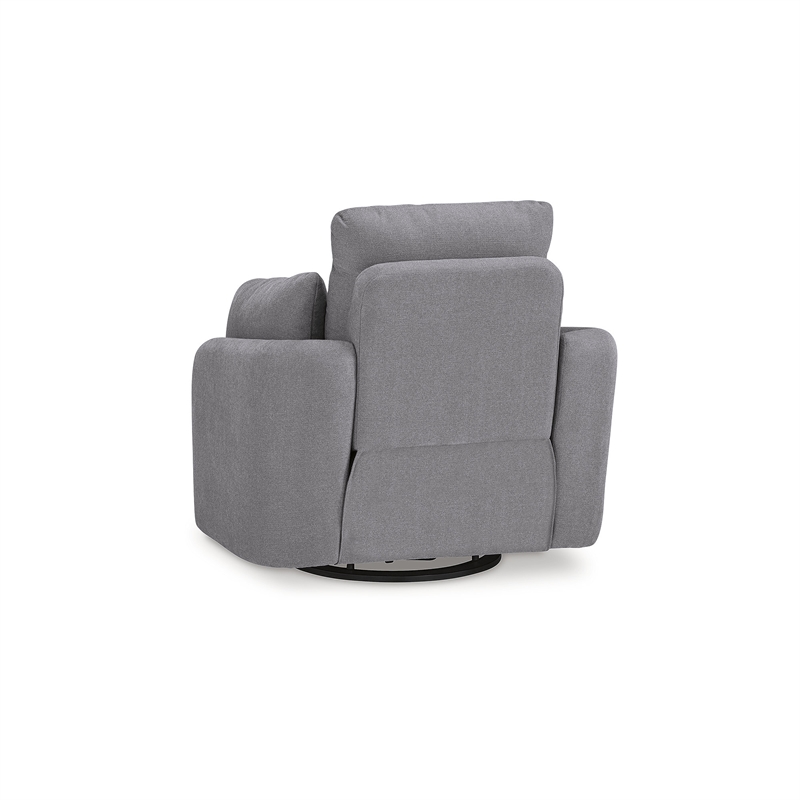 Bowery Hill Modern / Contemporary Gray Finish Swivel Glider Chair