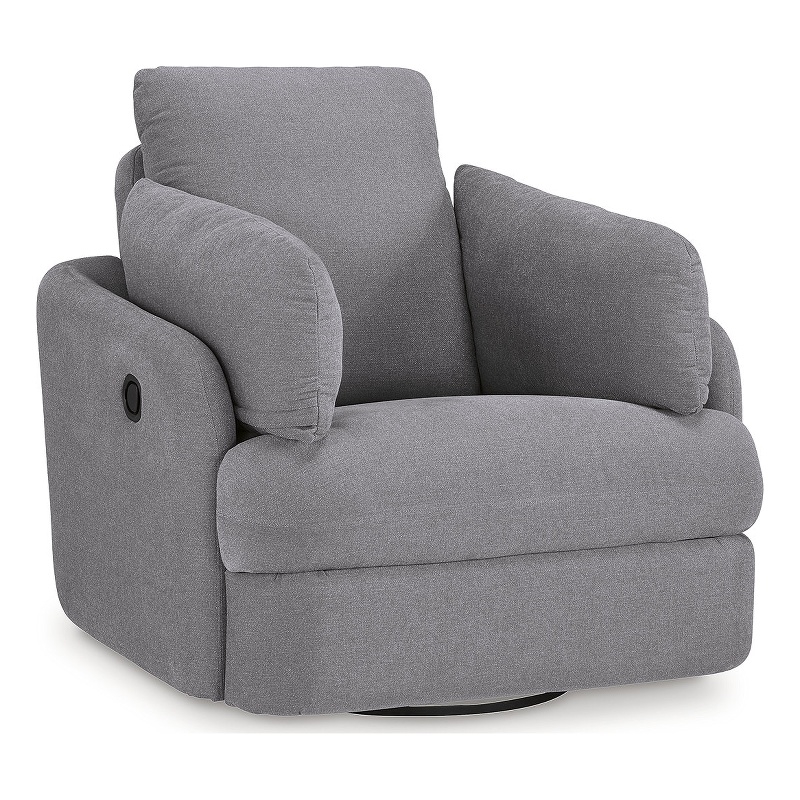 Bowery Hill Modern / Contemporary Gray Finish Swivel Glider Chair