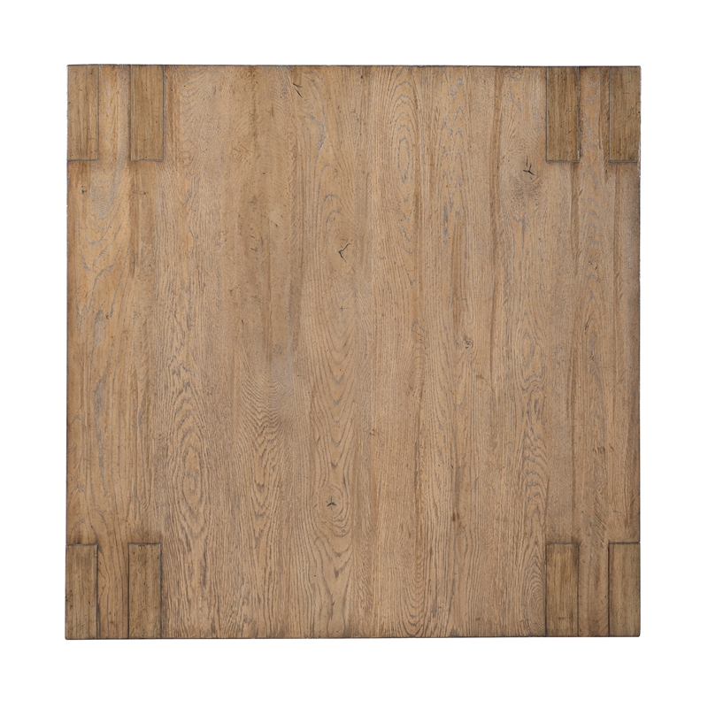 Bowery Hill Contemporary Square Cocktail Table in Brown Wood
