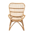 Bowery Hill Contemporary Bohemian Natural Brown Rattan Armchair