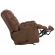 Bowery Hill Polyester Brown Recliner Rectangular Extra Footrest 48