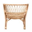 Bowery Hill Modern Bohemian Natural Brown Rattan Accent Chair