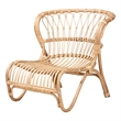 Bowery Hill Modern Bohemian Natural Brown Rattan Accent Chair