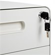 Bowery Hill Modern 3 Drawer Modern Mobile File Cabinet in White