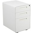 Bowery Hill Modern 3 Drawer Modern Mobile File Cabinet in White