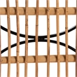 Bowery Hill Natural Brown Rattan and Black Metal Counter Stool