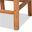 Bowery Hill Brown Rattan and Walnut Brown Finished Wood Counter Stool