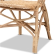 Bowery Hill Contemporary Brown Finished Bohemian Rattan Dining Chair