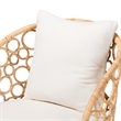 Bowery Hill Contemporary Bohemian Light Honey Rattan Accent Chair