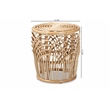 Bowery Hill Modern Bohemian Natural Brown Finished Rattan End Table