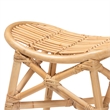 Bowery Hill Contemporary Bohemian Natural Brown Rattan Footstool