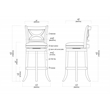 Bowery Hill Modern / Contemporary Swivel Bar Stool - Buttermilk