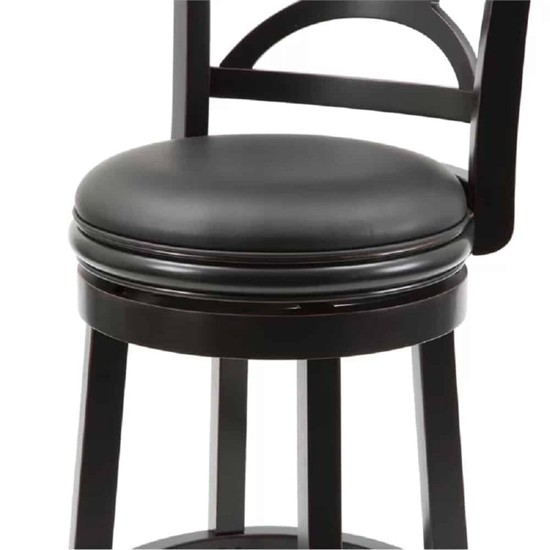 Bowery Hill Counter Height Swivel Counter Stool - Black Sandthru Finish
