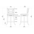 Bowery Hill Counter Height Swivel Counter Stool - Black Sandthru Finish