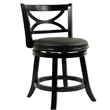 Bowery Hill Counter Height Swivel Counter Stool - Black Sandthru Finish