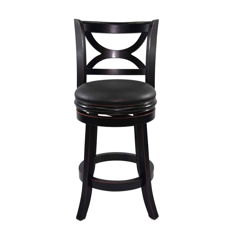 Bowery Hill Counter Height Swivel Counter Stool - Black Sandthru Finish