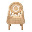 Bowery Hill Modern / Contemporary Bohemian Natural Rattan Arm Chair