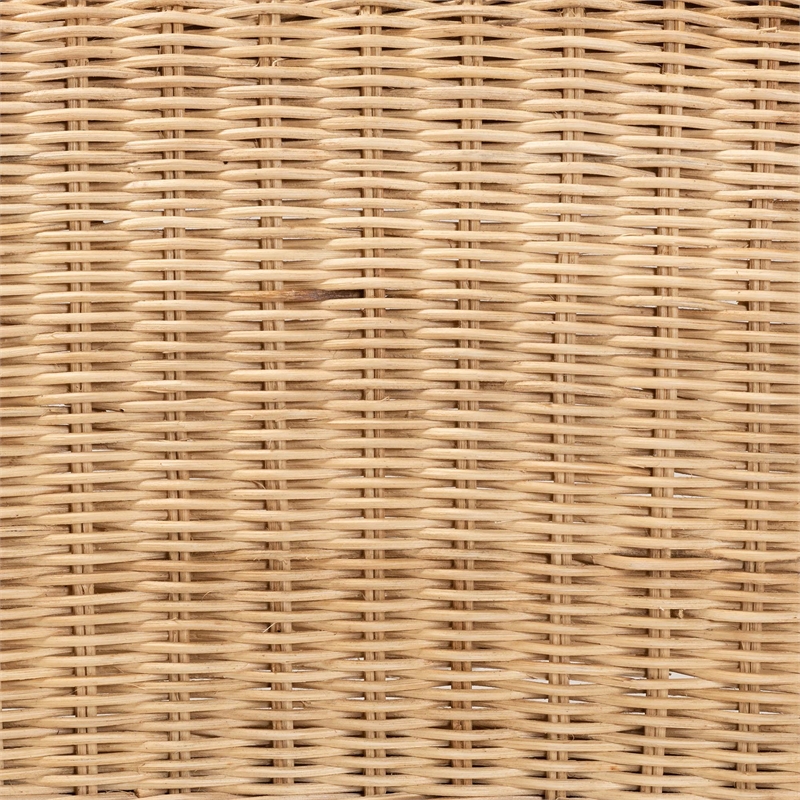 Bowery Hill Modern / Contemporary Bohemian Natural Rattan Arm Chair