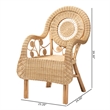 Bowery Hill Modern / Contemporary Bohemian Natural Rattan Arm Chair