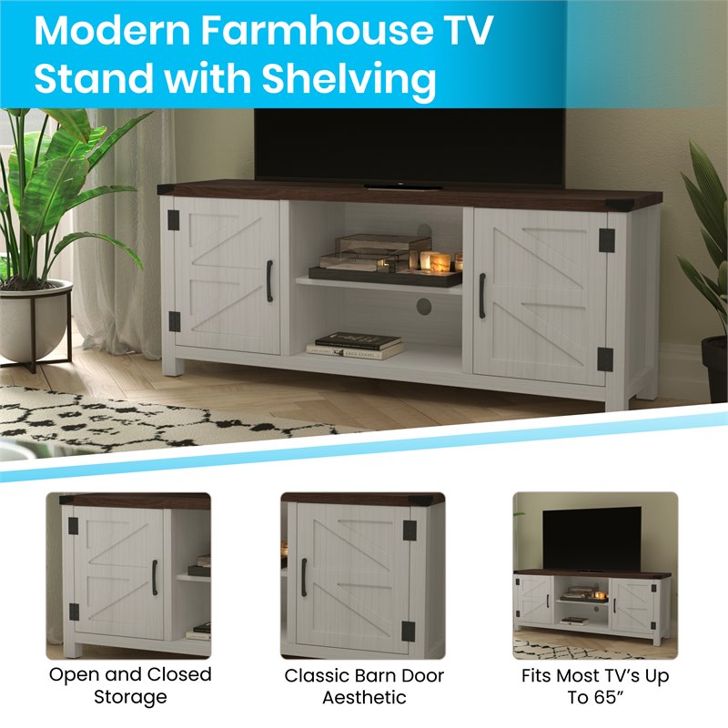 Bowery Hill Engineered Wood TV Stand Fits up to 65