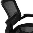 Bowery Hill Mid Back Transparent Mesh Drafting Stool and Flip Up Arms