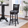 Bowery Hill Contemporary Bar Height Swivel Bar Stool - Black