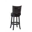 Bowery Hill Contemporary Bar Height Swivel Bar Stool - Black