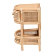 Bowery Hill Modern Bohemian Natural Rattan 1-Drawer Nightstand