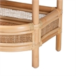 Bowery Hill Modern Bohemian Natural Rattan 1-Drawer Nightstand
