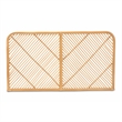 Bowery Hill Modern Brown Rattan Queen Size Wall-mount Headboard