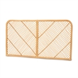Bowery Hill Modern Brown Rattan Queen Size Wall-mount Headboard