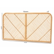 Bowery Hill Modern Brown Rattan Queen Size Wall-mount Headboard