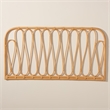 Bowery Hill Modern Brown Rattan Queen Size Wall-mount Headboard