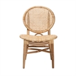 Bowery Hill Modern Bohemian Natural Brown Rattan Dining Chair