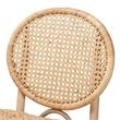 Bowery Hill Modern Bohemian Natural Brown Rattan Dining Chair