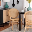 Bowery Hill Modern Bohemian Natural Brown Rattan Dining Chair