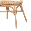 Bowery Hill Modern Bohemian Natural Brown Rattan Dining Chair