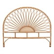Bowery Hill Bohemian Natural Rattan Queen Size Standalone Headboard