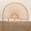 Bowery Hill Bohemian Natural Rattan Queen Size Standalone Headboard