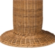 Bowery Hill Bohemian Light Honey Rattan Scalloped Accent Table