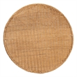 Bowery Hill Bohemian Light Honey Rattan Scalloped Accent Table