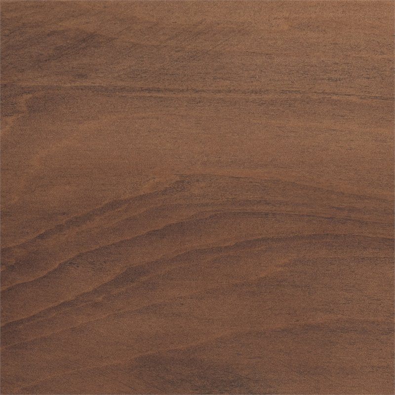 Bowery Hill Brown Finished Wood and Rattan Queen Size Platform Bed