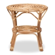 Bowery Hill Modern Bohemian Natural Brown Rattan Coffee Table
