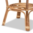 Bowery Hill Modern Bohemian Natural Brown Rattan Coffee Table