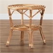 Bowery Hill Modern Bohemian Natural Brown Rattan Coffee Table