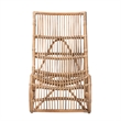 Bowery Hill Contemporary Bohemian Natural Rattan Lounge Chair