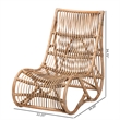 Bowery Hill Contemporary Bohemian Natural Rattan Lounge Chair